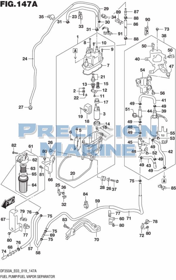 DF350A-910001 Fuel Pump/Fuel Vapor Separator