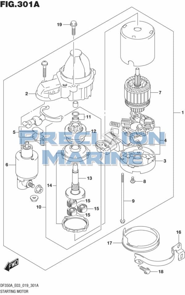 DF350A-910001 Starting Motor