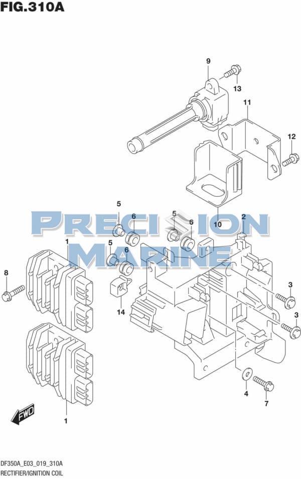 DF350A-910001 Rectifier/Ignition Coil