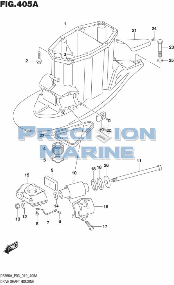 DF350A-910001 Drive Shaft Housing (X)