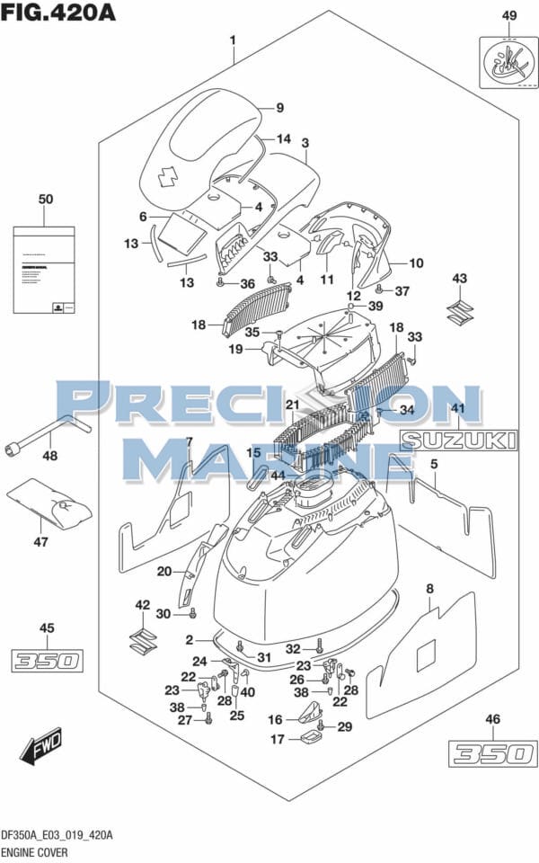 DF350A-910001 Engine Cover