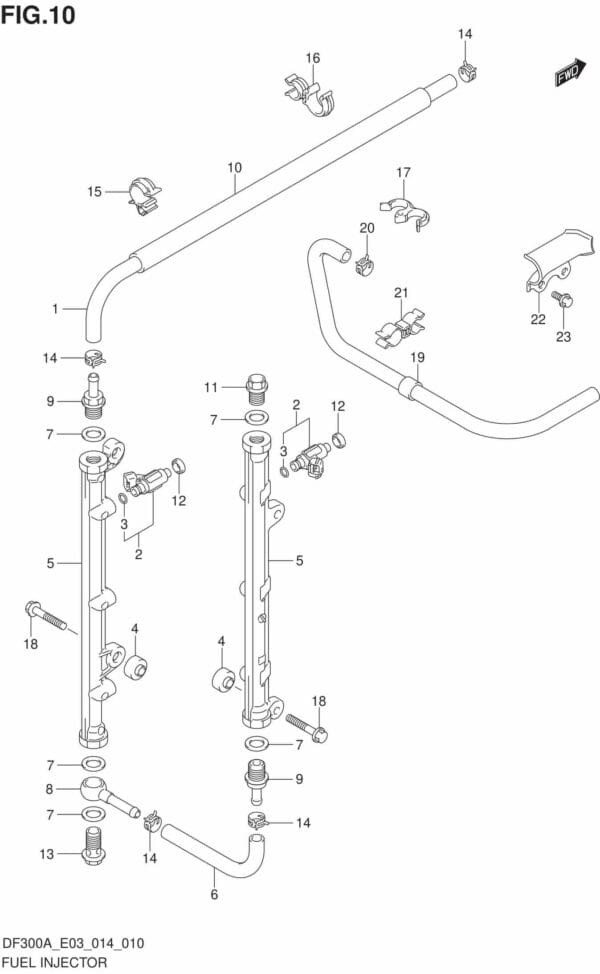 DF250AP-300AP-410001 Fuel Injector