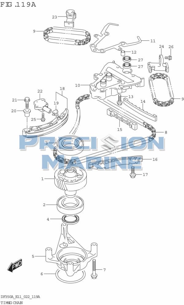 DF300B-325A-350A-240001DF300B-325A-350A-240001 Timing Chain