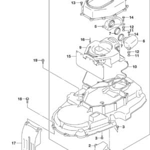 DF300B-325A-350A-140001 Ring Gear Cover