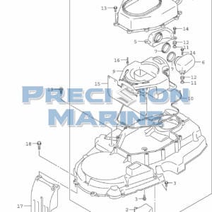 DF300B-325A-350A-240001 Ring Gear Cover