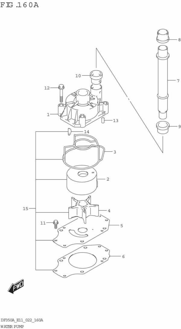DF300B-325A-350A-240001 Water Pump (E01,E03,E11)