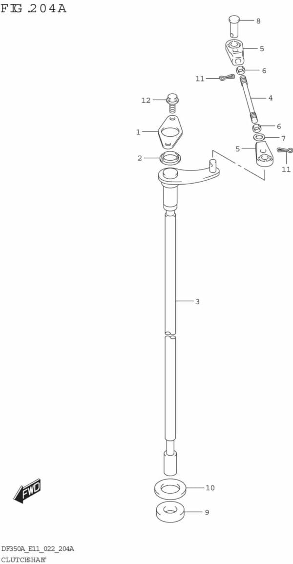 Clutch shaft Precision Marine