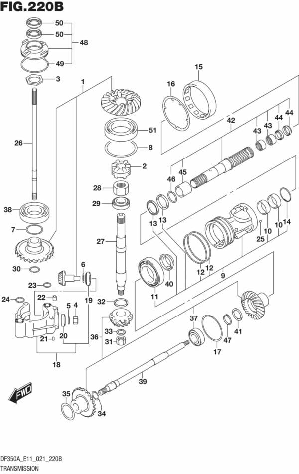 DF300B-325A-350A-140001 Transmission (DF300B)