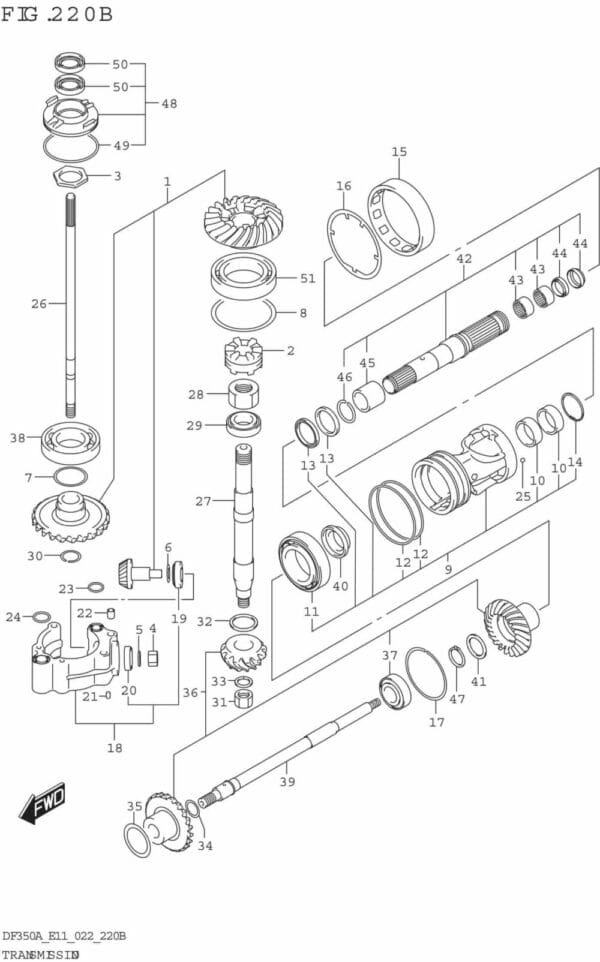DF300B-325A-350A-240001 Transmission (DF300B)