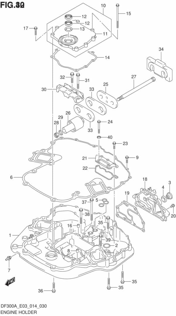DF250AP-300AP-410001 Engine Holder