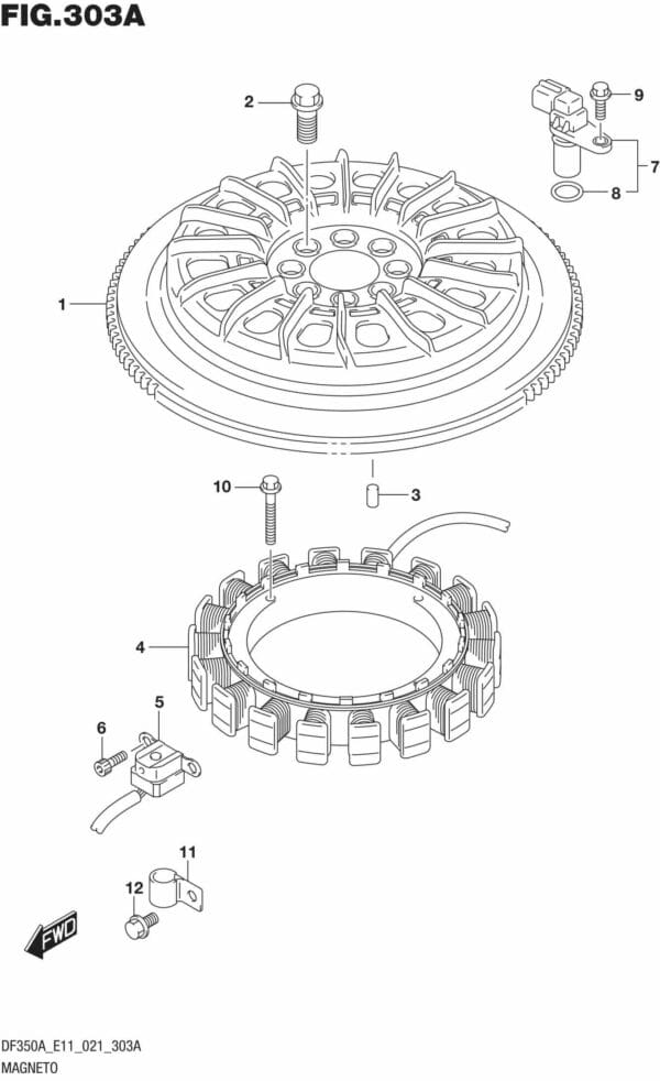 DF300B-325A-350A-140001 Magneto (DF350A,DF325A)