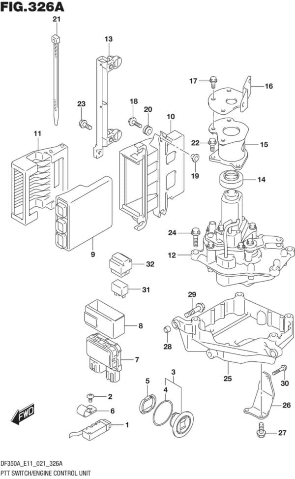 DF300B-325A-350A-140001 PTT Switch/Engine Control Unit (DF350A)