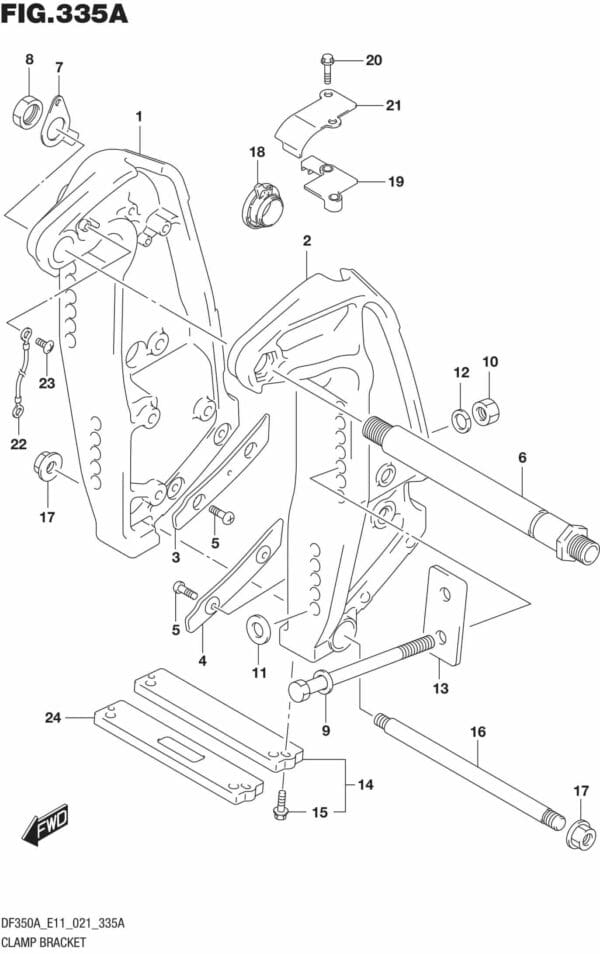 DF300B-325A-350A-140001 Clamp Bracket