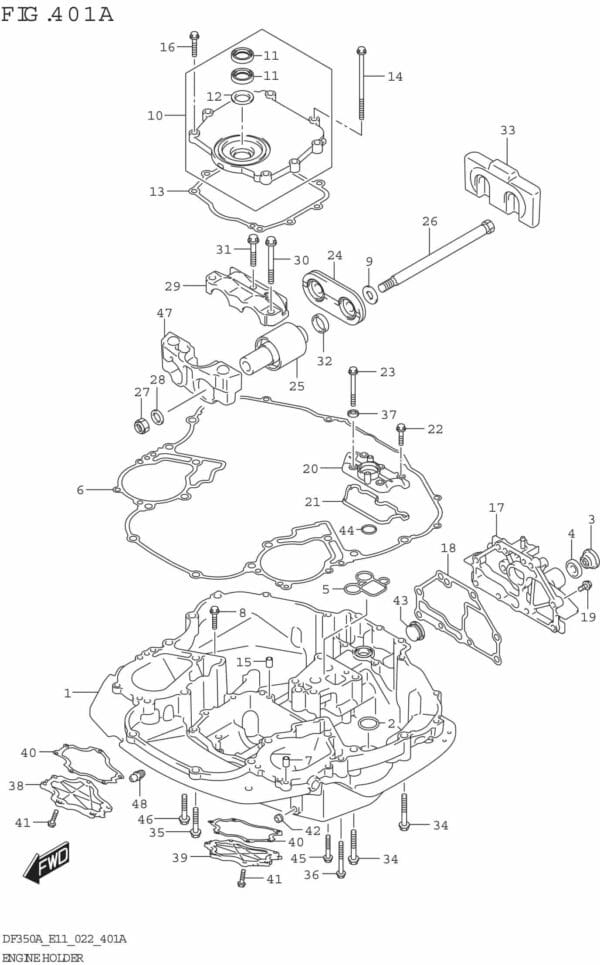 DF300B-325A-350A-240001 Engine Holder