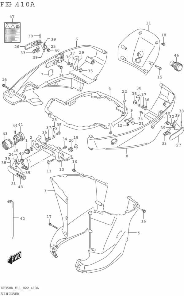 DF300B-325A-350A-240001 Side Cover