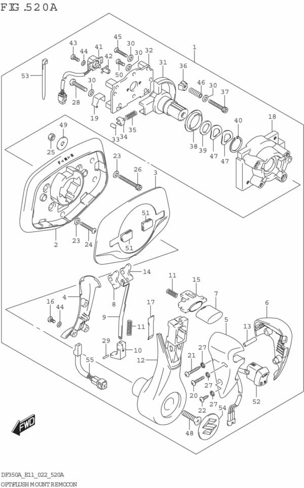 DF300B-325A-350A-240001 OPT: Flush Mount Remocon (020,021)