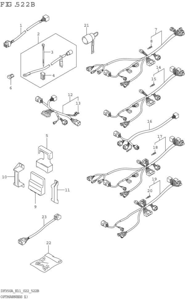 DF300B-325A-350A-240001 OPT: Harness (1) (022)