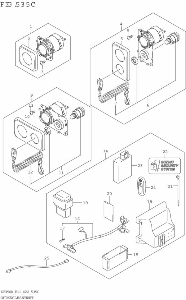 DF300B-325A-350A-240001 OPT: Key Less Start (022)