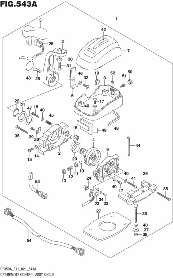 DF300B-325A-350A-140001 OPT: Remote Control Assy Single