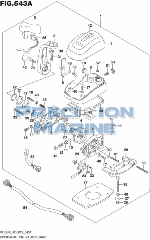 DF350A-910001 OPT: Remote Control Assy Single