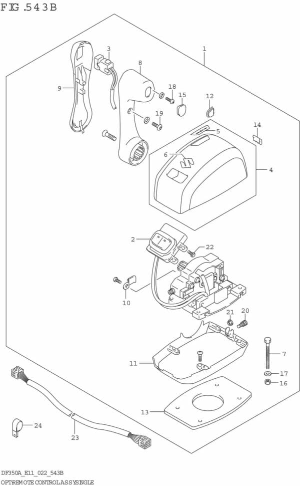 DF300B-325A-350A-240001 OPT: Remote Control Assy Single (022)