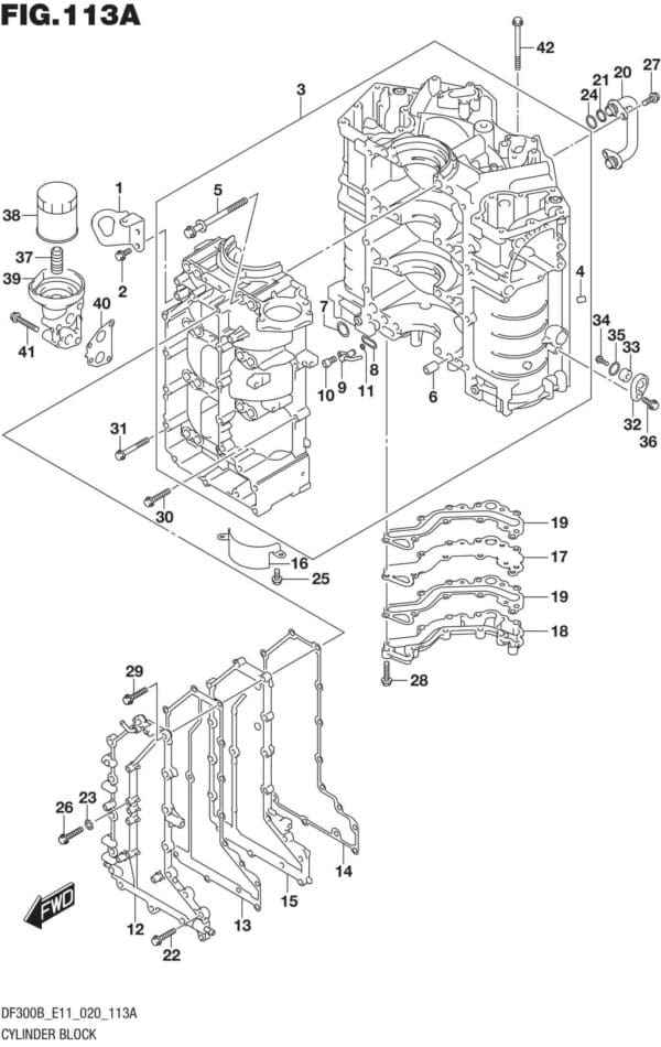 DF300B-040001-Cylinder-Block