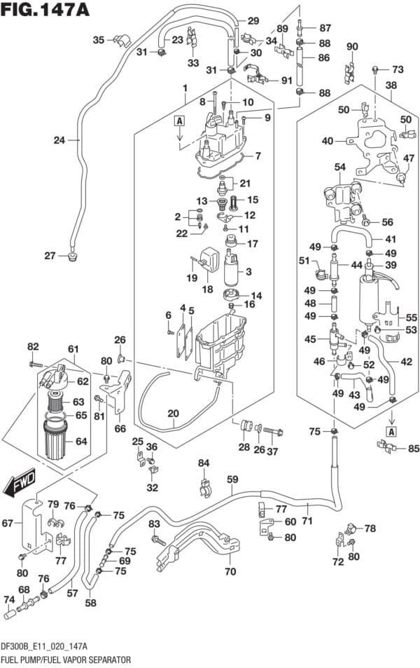 DF300B-040001 Fuel PumpFuel Vapor Separator