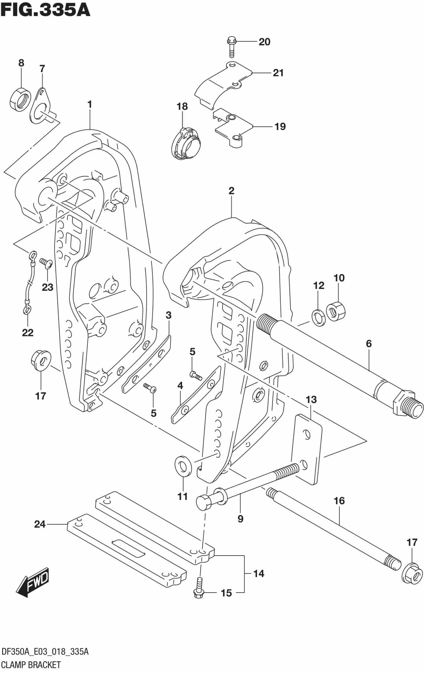 Clamp Bracket Precision Marine
