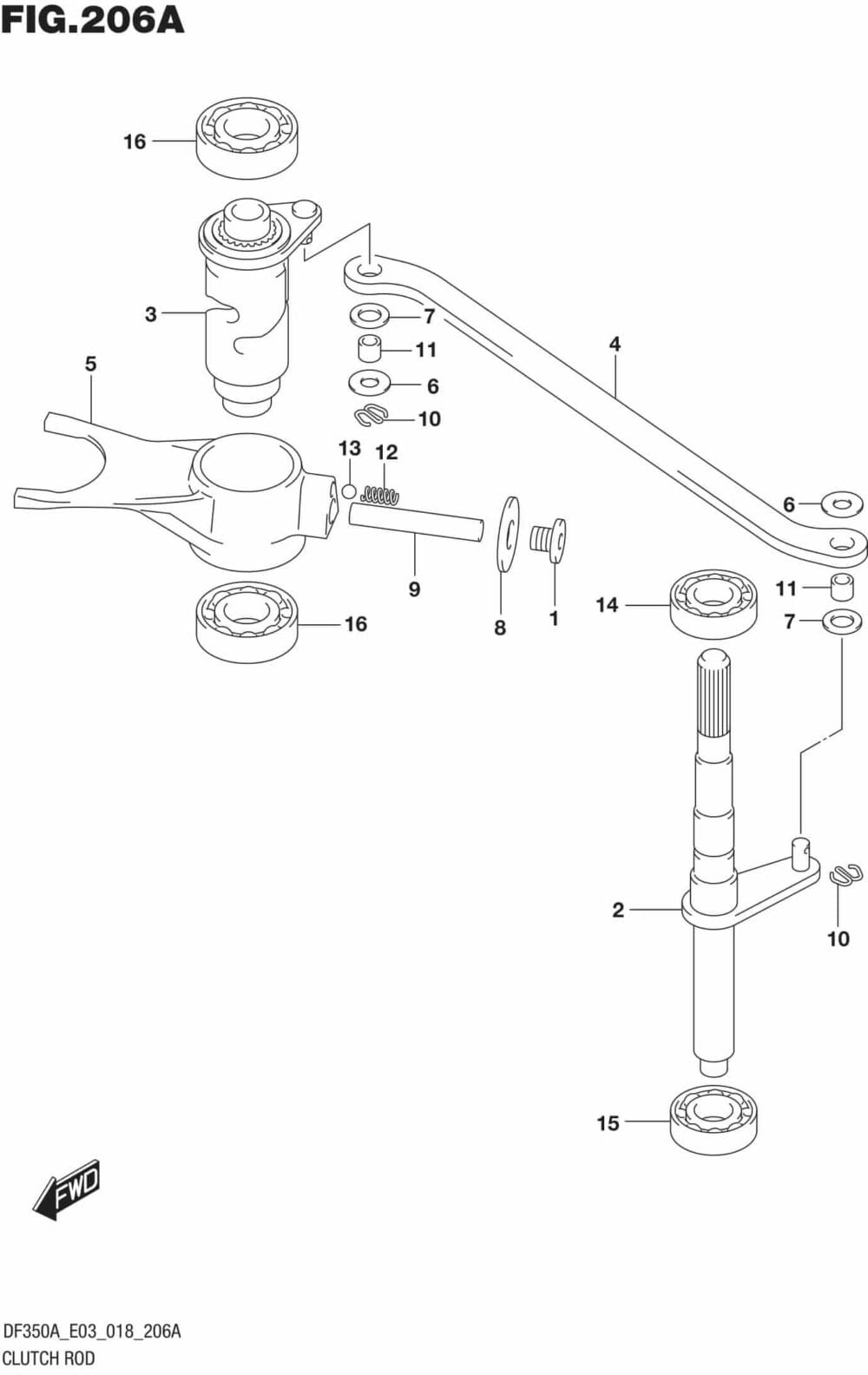 Clutch Rod Precision Marine