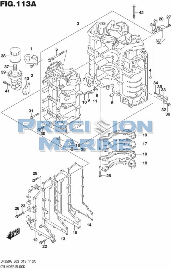 DF350A-810001 Cylinder Block