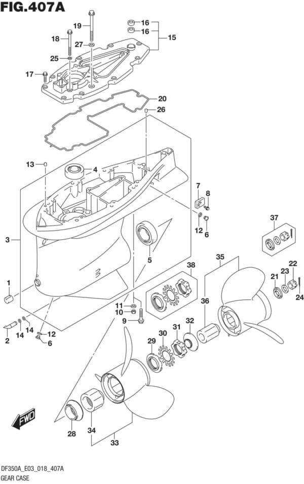 DF350A-810001 Gear Case