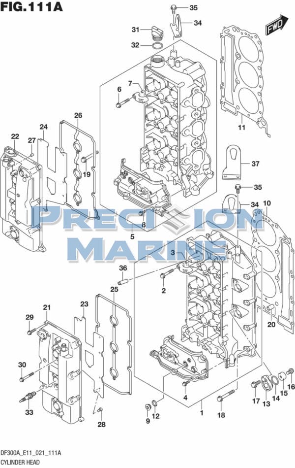 DF250AP-300AP-140001 Cylinder Head