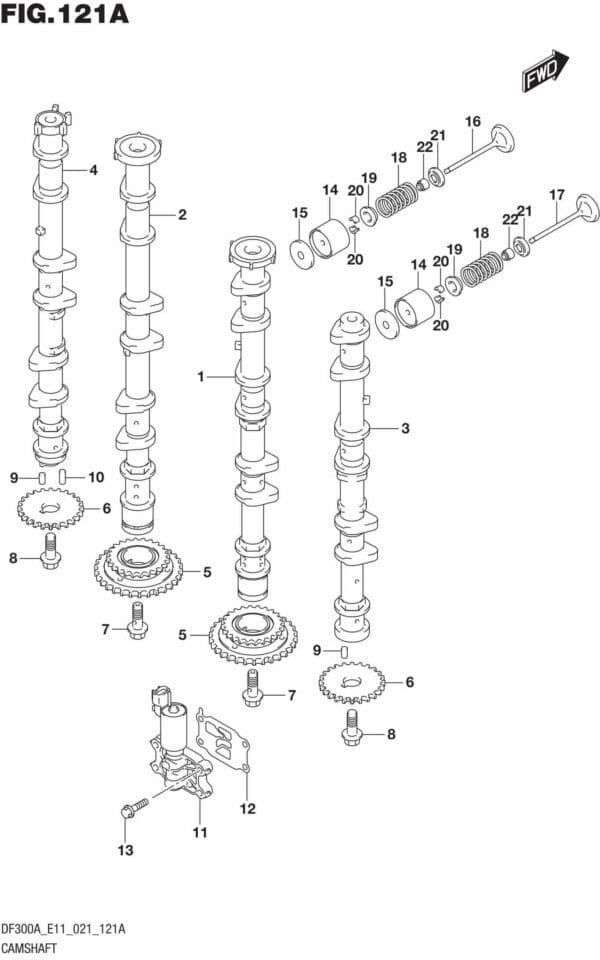 DF250AP-300AP-140001 Camshaft (DF300A)