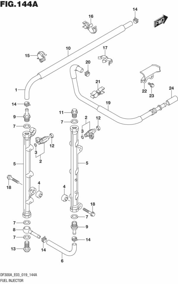 DF250AP-300AP-910001 Fuel Injector