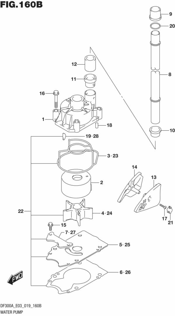 DF250AP-300AP-910001 Water Pump (DF250A)