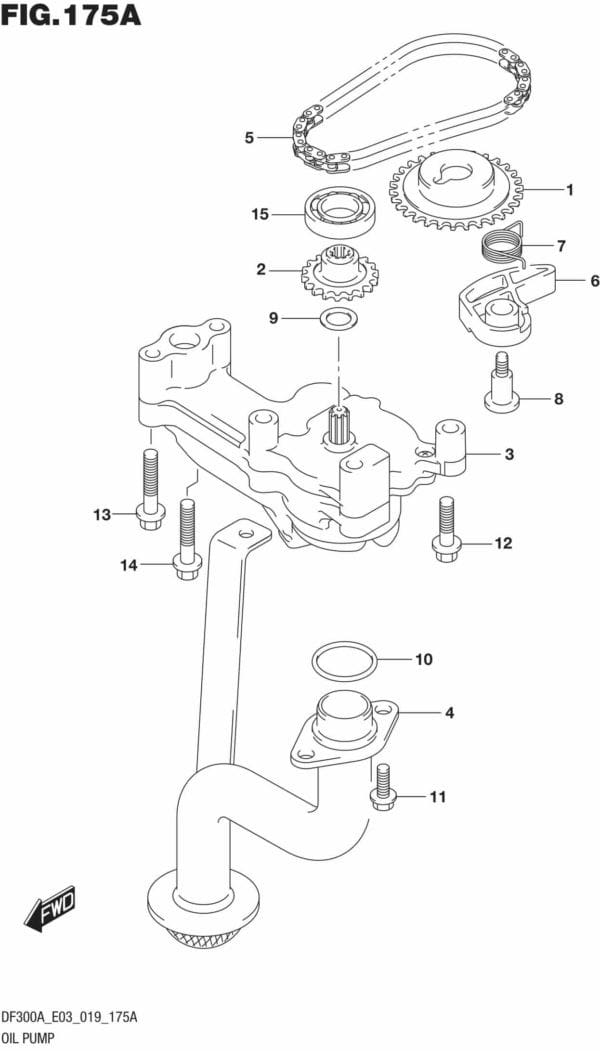 DF250AP-300AP-910001 Oil Pump