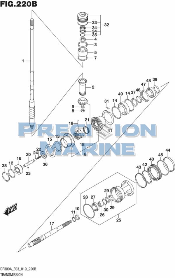 DF250AP-300AP-910001 Transmission (DF250A)