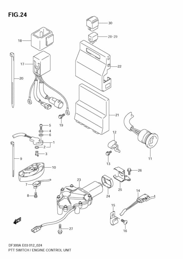 DF300AP 30002-210001 PTT Switch / Engine Control Unit