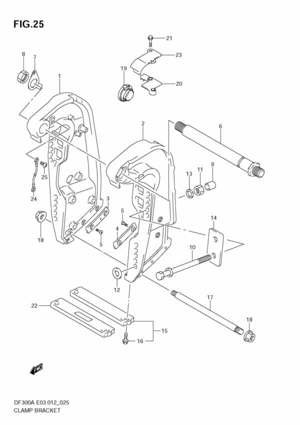 DF300AP 30002-210001 Clamp Bracket