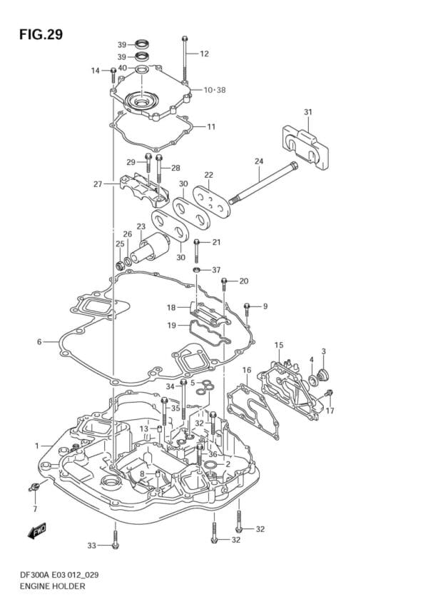 DF300AP 30002-210001 Engine Holder