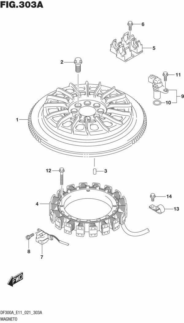 DF250AP-300AP-140001 Magneto