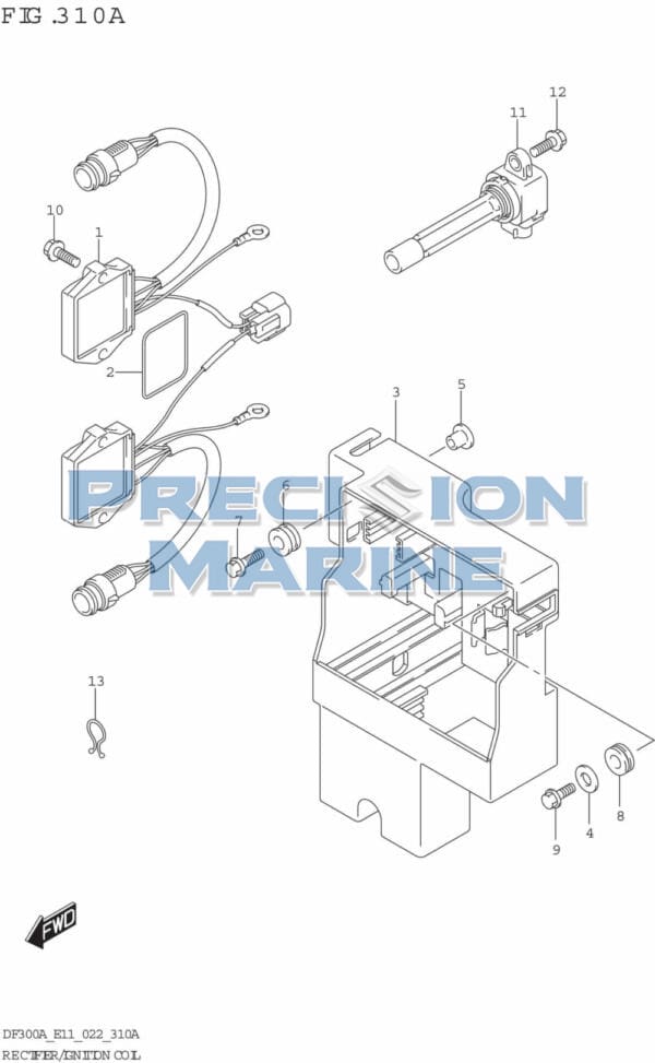 DF250AP-300AP-240001 Rectified/Ignition Coil