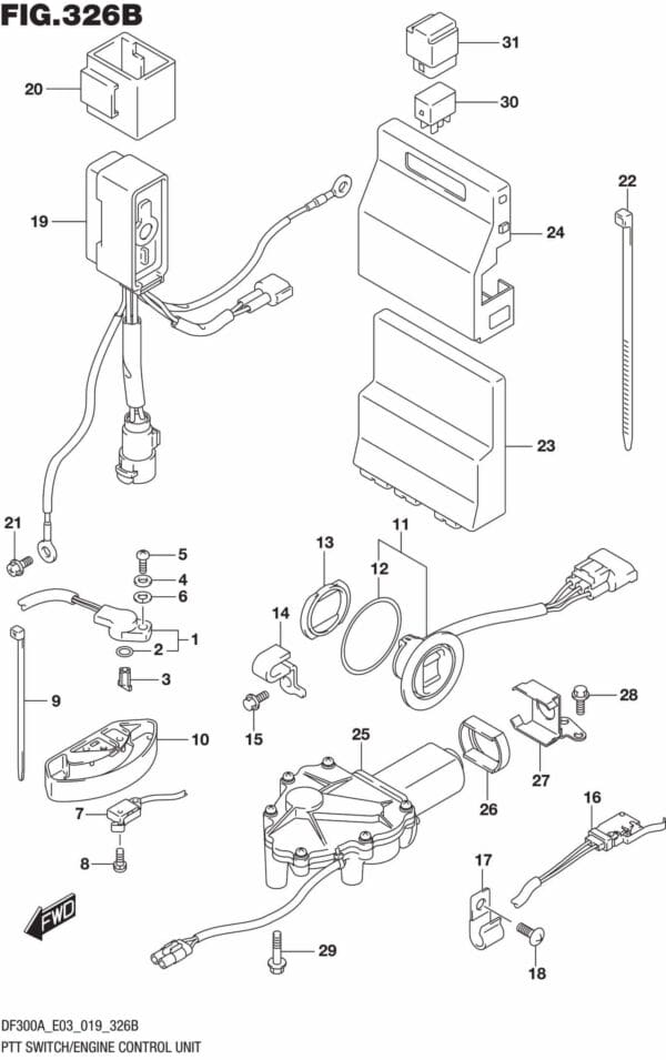 DF250AP-300AP-910001 PTT Switch/Engine Control Unit (DF250A)