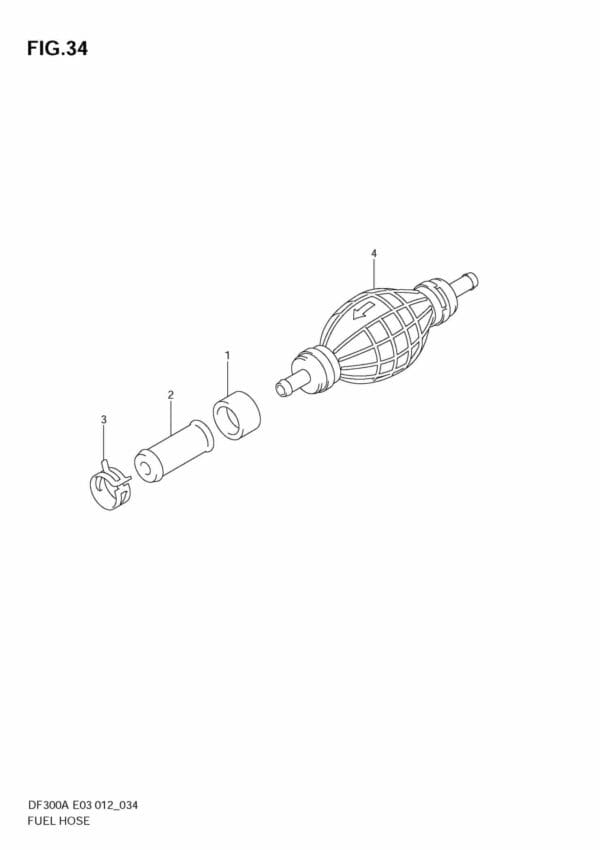 DF300AP 30002-210001 Fuel Hose