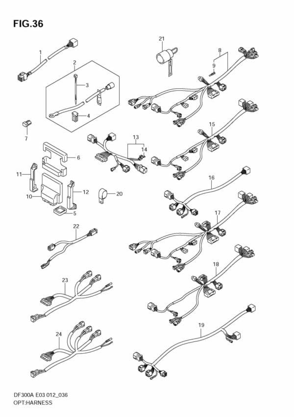 DF300AP 30002-210001 OPT: Harness (Not For US Market)