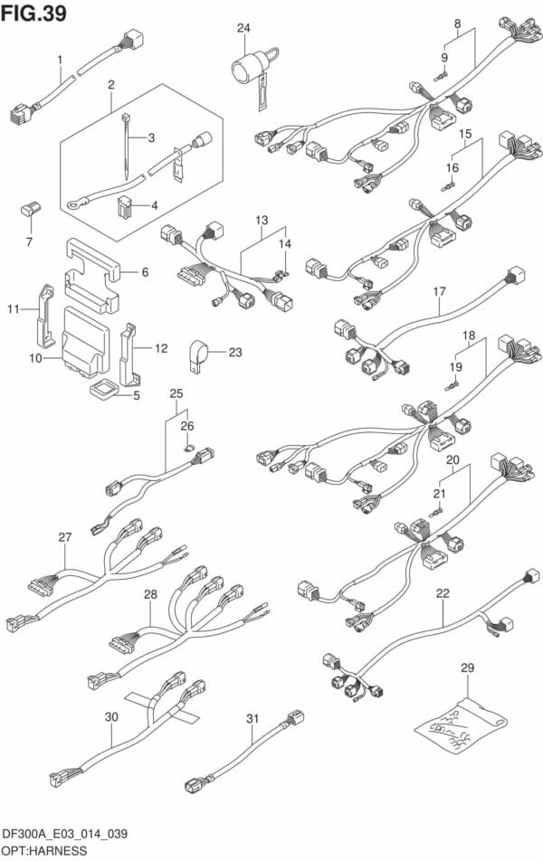 DF250AP-300AP-410001 OPT: Harness