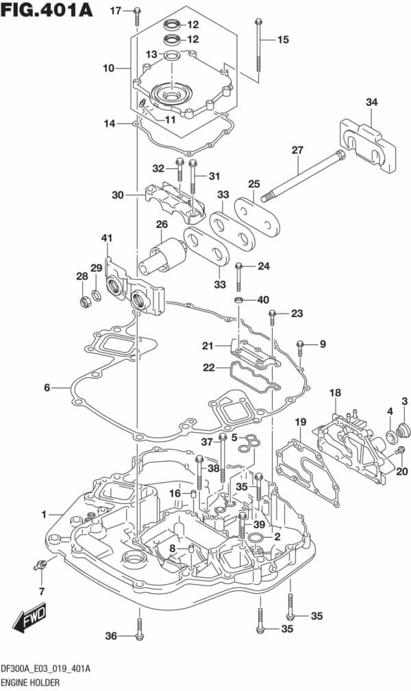 DF250AP-300AP-910001 Engine Holder (DF300A)