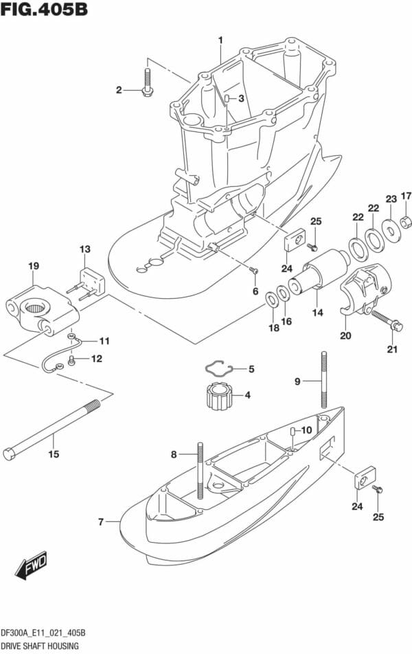 DF250AP-300AP-140001 Drive Shaft Housing (XX)