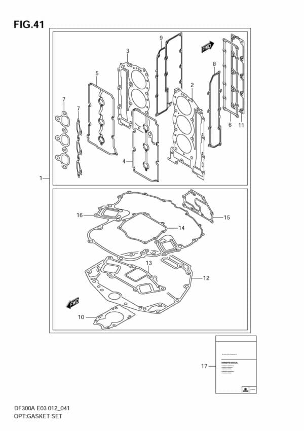 DF300AP 30002-210001 OPT: Gasket Set