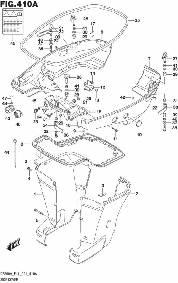 DF250AP-300AP-140001 Side Cover (X)(XX)